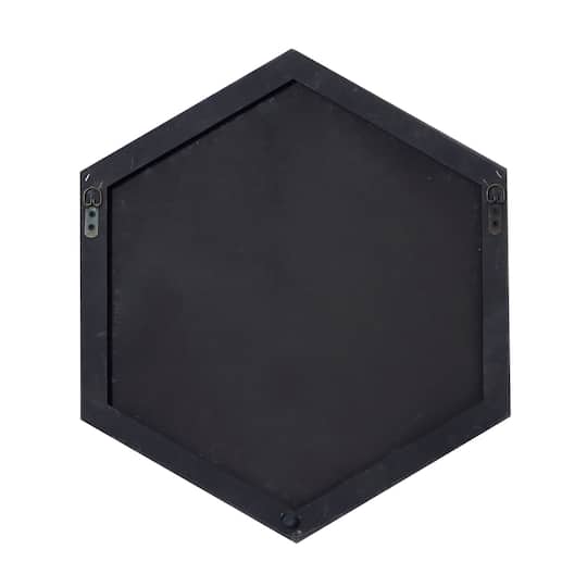 CosmoLiving by Cosmopolitan Black Contemporary Wood Wall Mirror, 21" x 24"